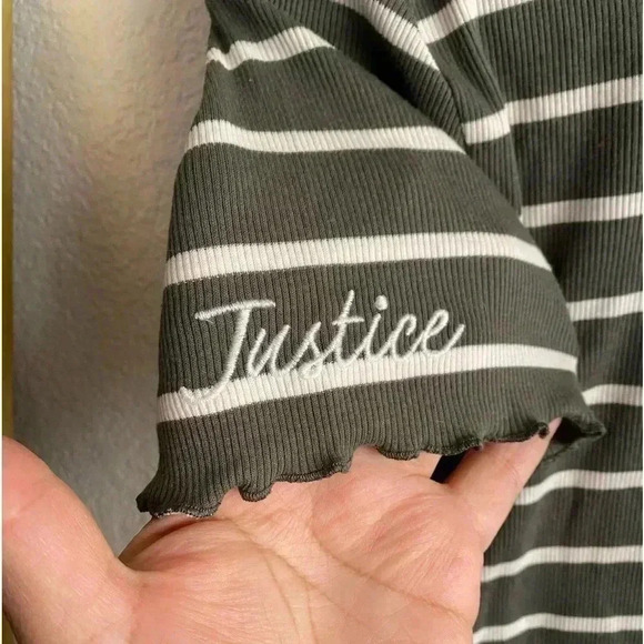🆕Justice Striped Crop Top 14/16🆕 - Picture 5 of 8